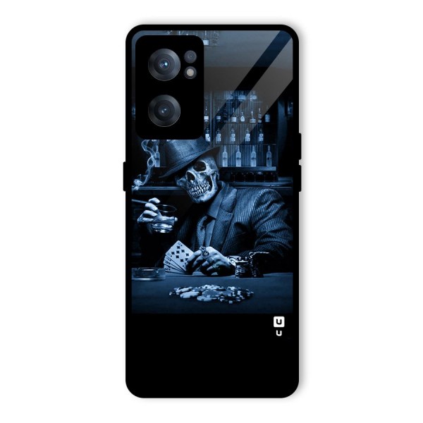 Cool Skull Cards Glass Back Case for OnePlus Nord CE 2 5G