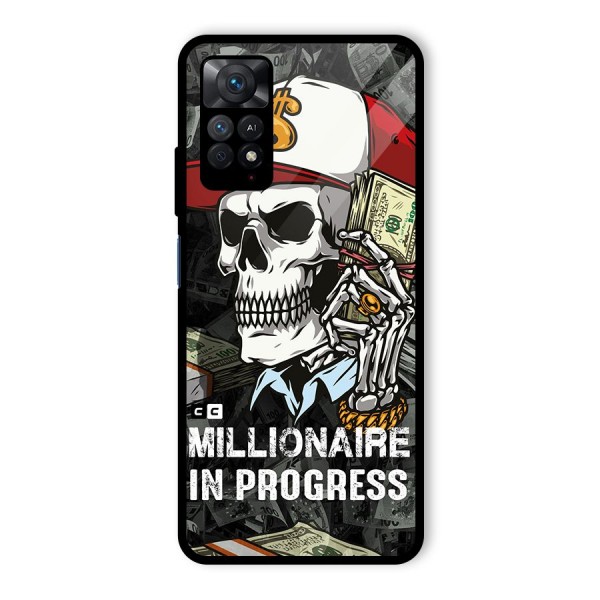 Cool Skull Millionaire In Progress Glass Back Case for Redmi Note 11 Pro
