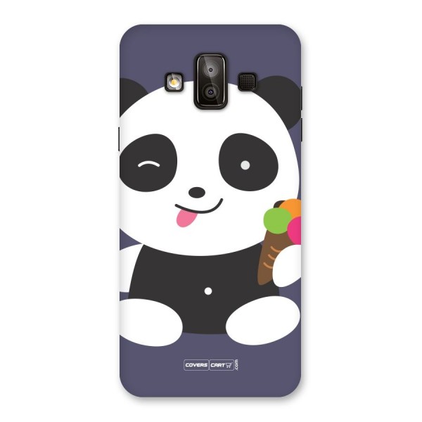 Cute Panda Blue Back Case for Galaxy J7 Duo