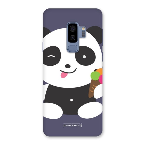 Cute Panda Blue Back Case for Galaxy S9 Plus