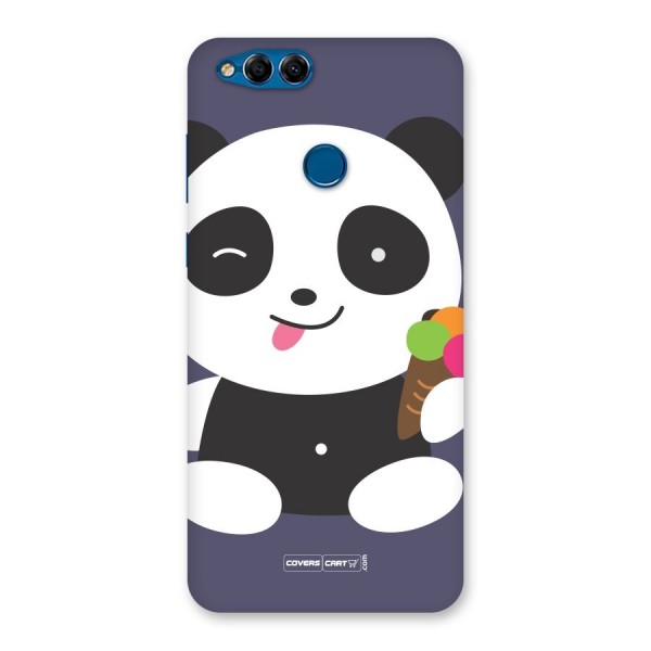 Cute Panda Blue Back Case for Honor 7X
