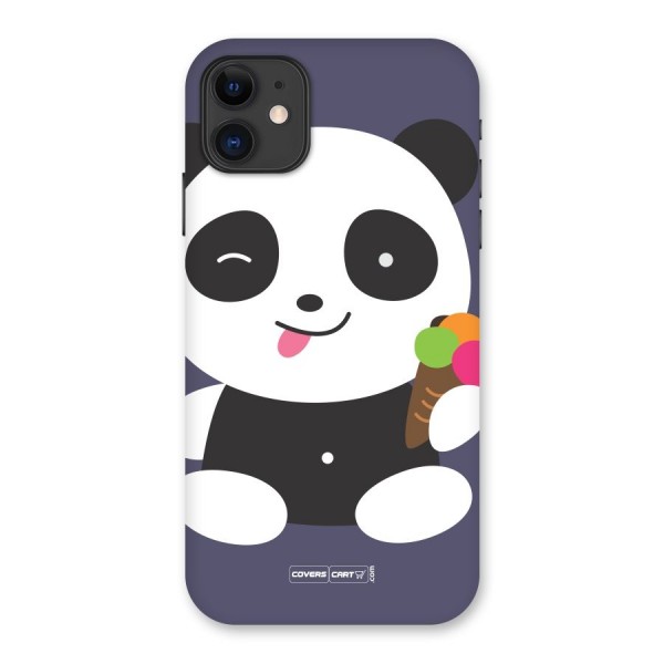 Cute Panda Blue Back Case for iPhone 11