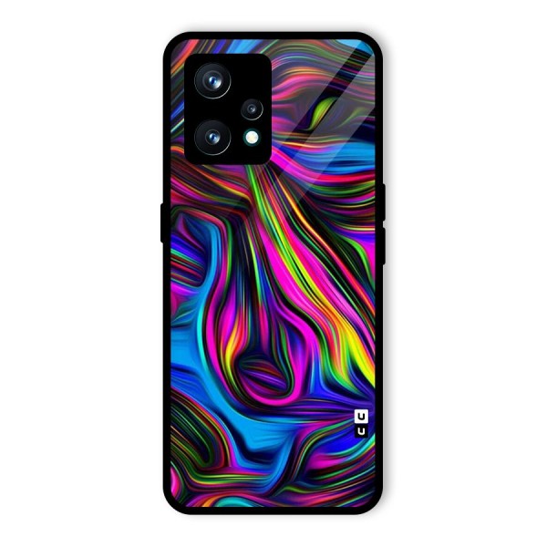 Dark Colorful Oil Abstract Glass Back Case for Realme 9 Pro Plus 5G