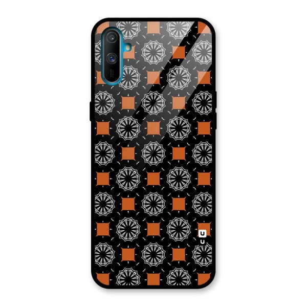 Decorative Wrapping Pattern Glass Back Case for Realme C3