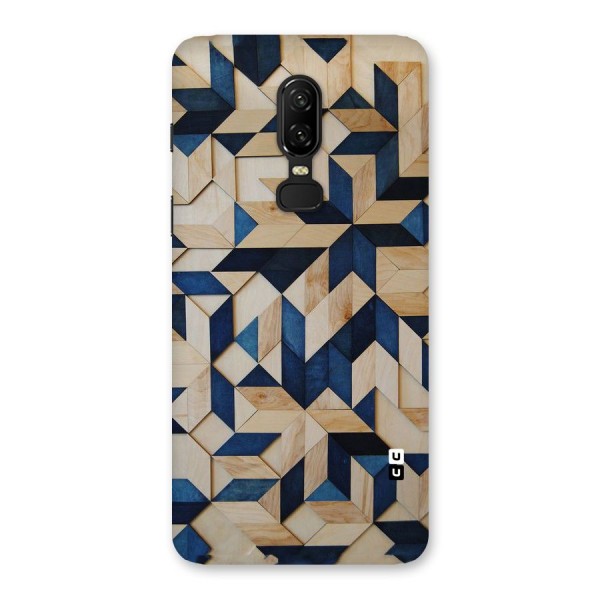 Disorted Wood Blue Back Case for OnePlus 6