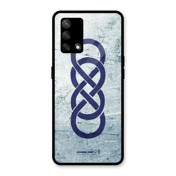 Double Infinity Rough Glass Back Case for Oppo F19s
