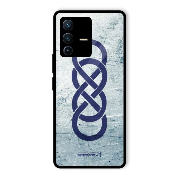 Double Infinity Rough Glass Back Case for Vivo V23 Pro