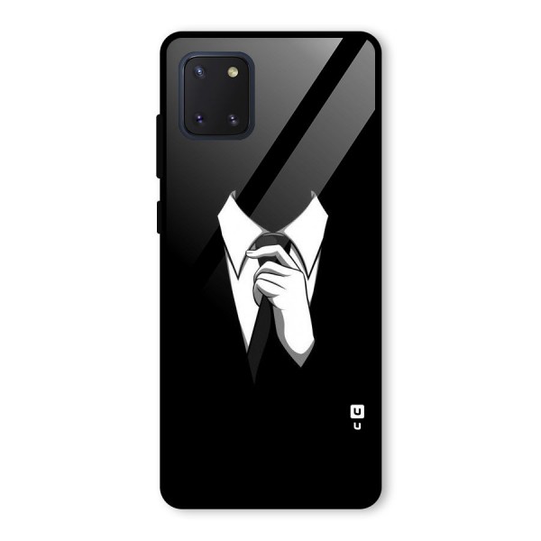 Faceless Gentleman Glass Back Case for Galaxy Note 10 Lite