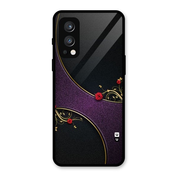 Flower Curves Glass Back Case for OnePlus Nord 2 5G