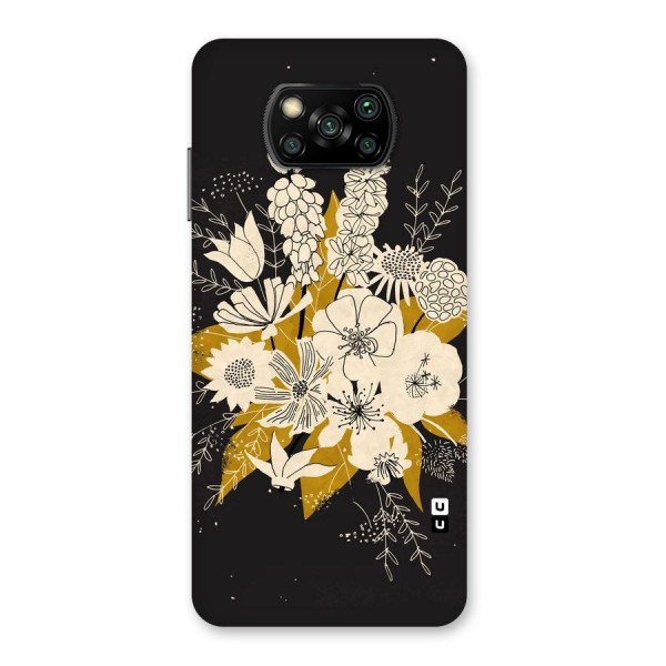 Flower Drawing Back Case for Poco X3