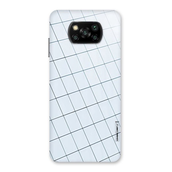 Glass Square Wall Back Case for Poco X3