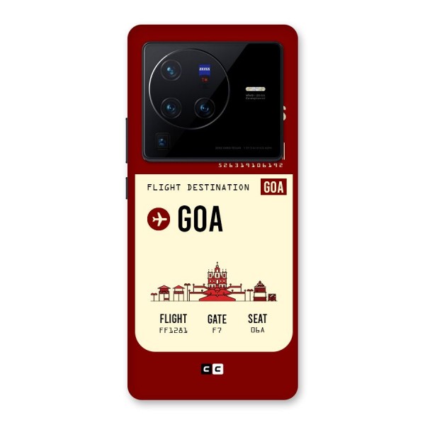 Goa Boarding Pass Back Case for Vivo X80 Pro