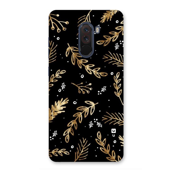 Gold Palm Leaves Back Case for Poco F1