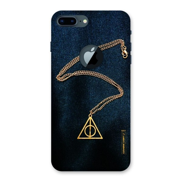 Golden Chain Back Case for iPhone 7 Plus Logo Cut