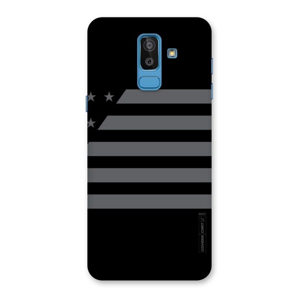 Grey Star Striped Pattern Back Case for Galaxy On8 (2018)
