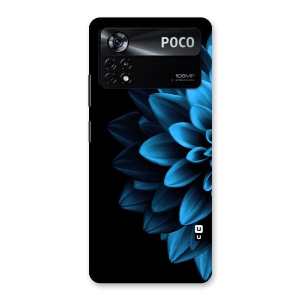 Half Blue Flower Back Case for Poco X4 Pro 5G