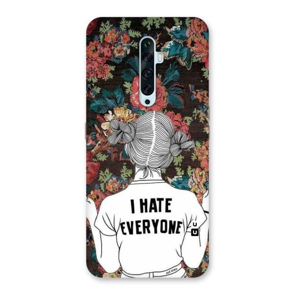 Hate Everyone Back Case for Oppo Reno2 F