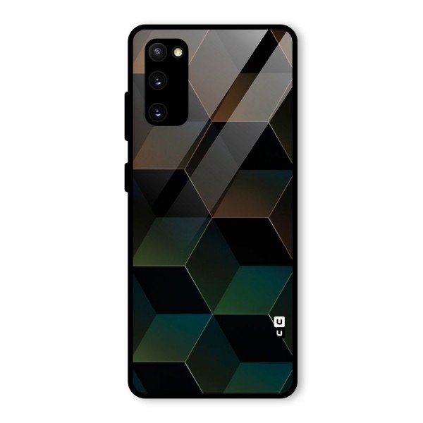 Hexagonal Design Glass Back Case for Galaxy S20 FE 5G