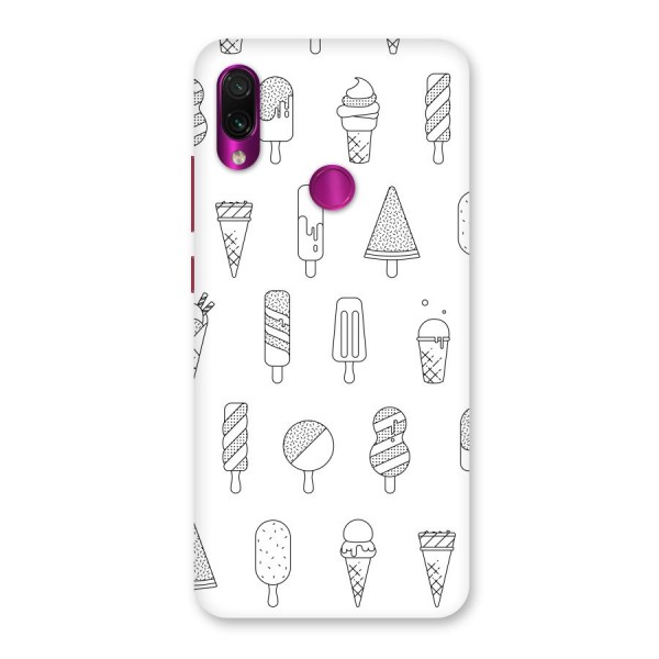 Ice Cream Lines Back Case for Redmi Note 7 Pro