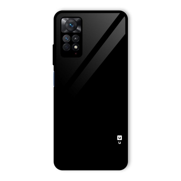 Just Black Glass Back Case for Redmi Note 11 Pro
