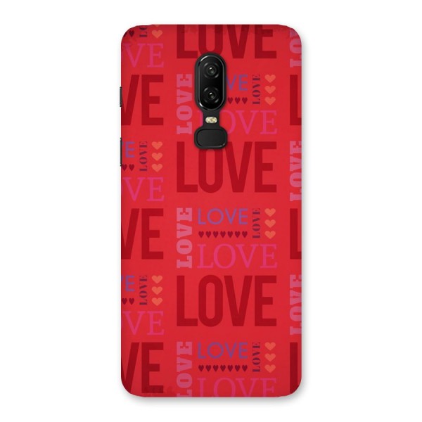 Love Pattern Back Case for OnePlus 6