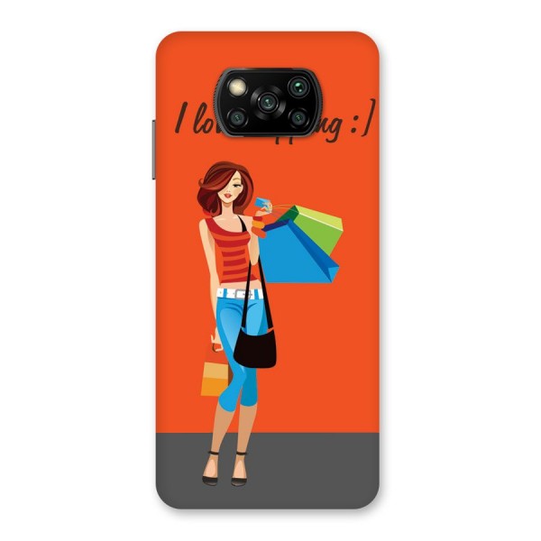Love Shopping Classy Girl Back Case for Poco X3