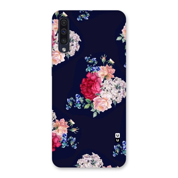 Magenta Peach Floral Back Case for Galaxy A50