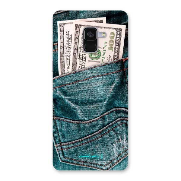 Money in Jeans Back Case for Galaxy A8 Plus