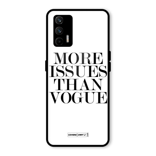More Issues than Vogue (White) Glass Back Case for Realme X7 Max