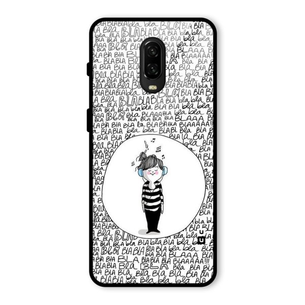 Music And Bla Bla Glass Back Case for OnePlus 6T