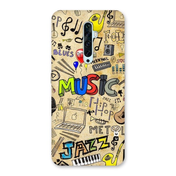 Music Pattern Back Case for Oppo Reno2 F