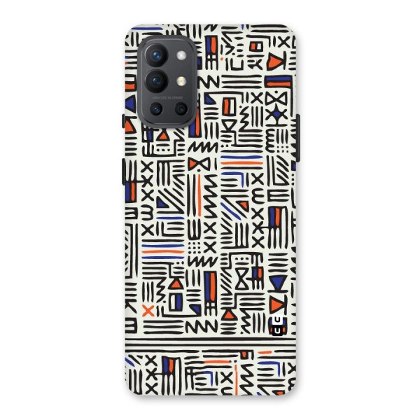 Orange Blue Number Back Case for OnePlus 9R