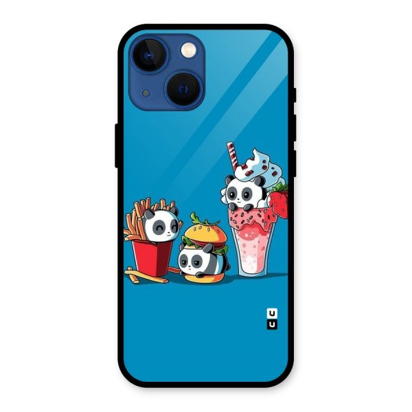 Panda Lazy Glass Back Case for iPhone 13 Mini