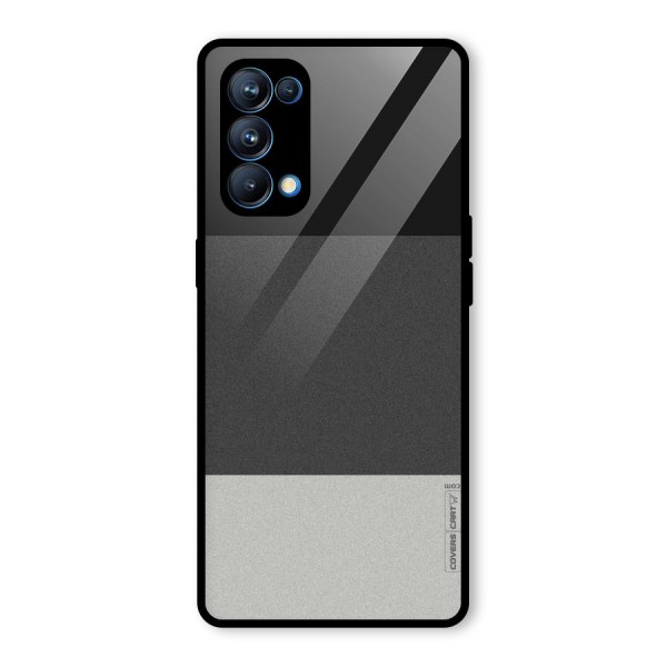 Pastel Black and Grey Glass Back Case for Oppo Reno5 Pro 5G
