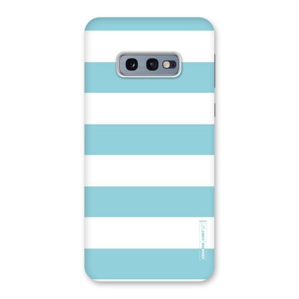 Pastel Blue White Stripes Back Case for Galaxy S10e