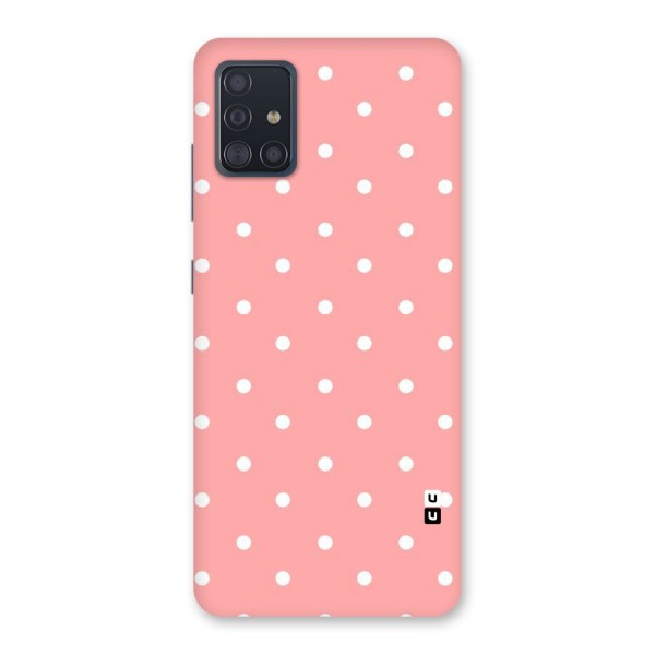 Peach Polka Pattern Back Case for Galaxy A51