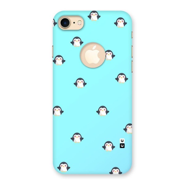 Penguins Pattern Print Back Case for iPhone 7 Logo Cut