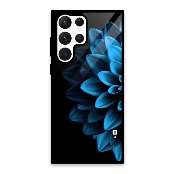 Petals In Blue Glass Back Case for Galaxy S22 Ultra 5G