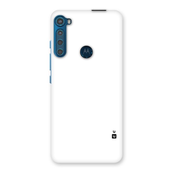 Plain White Back Case for Motorola One Fusion Plus