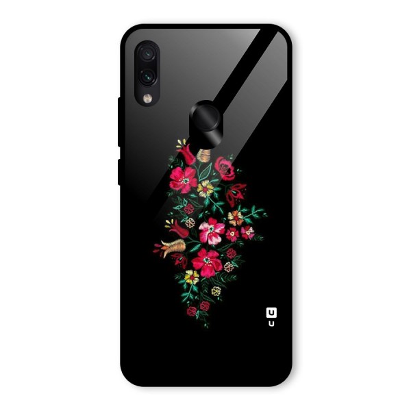 Pretty Allure Flower Glass Back Case for Redmi Note 7 Pro