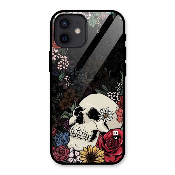 Pretty Skull Glass Back Case for iPhone 12