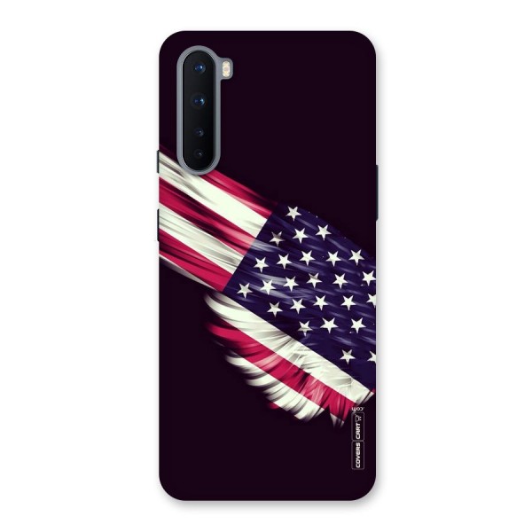 Red And White Stripes Stars Back Case for OnePlus Nord