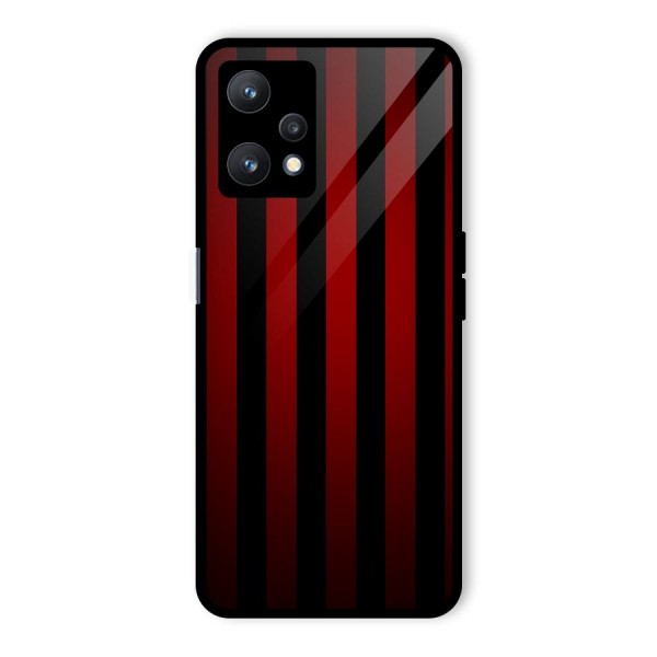 Red Black Stripes Glass Back Case for Realme 9 Pro 5G