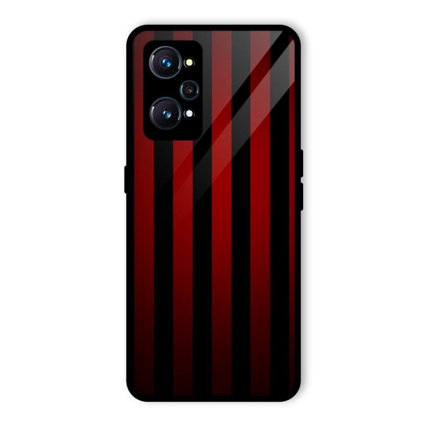 Red Black Stripes Glass Back Case for Realme GT Neo2