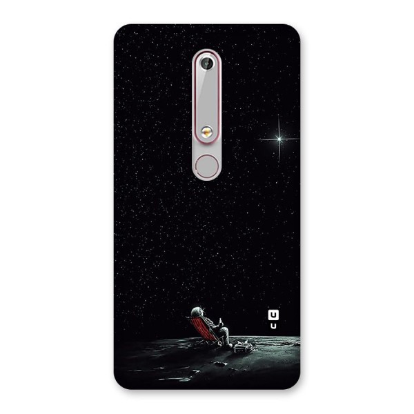 Resting Spaceman Face Back Case for Nokia 6.1