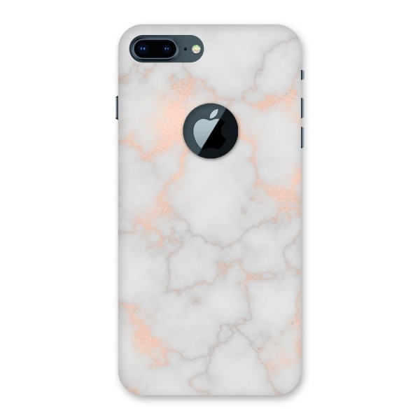 RoseGold Marble Back Case for iPhone 7 Plus Logo Cut