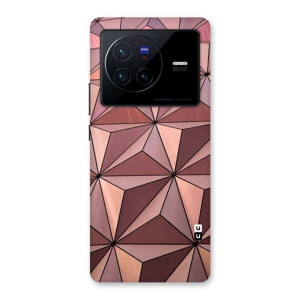 Rosegold Abstract Shapes Back Case for Vivo X80