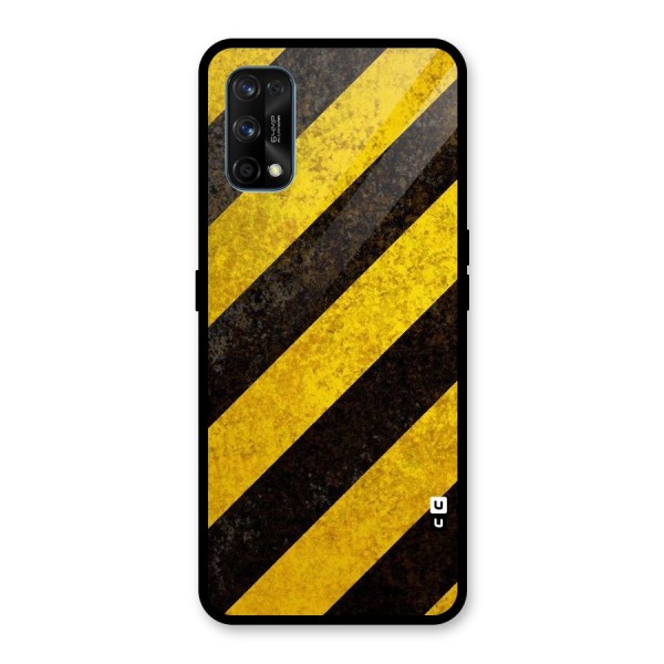Shaded Yellow Stripes Glass Back Case for Realme 7 Pro