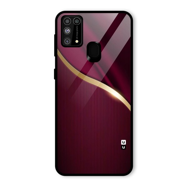 Smooth Maroon Glass Back Case for Galaxy M31