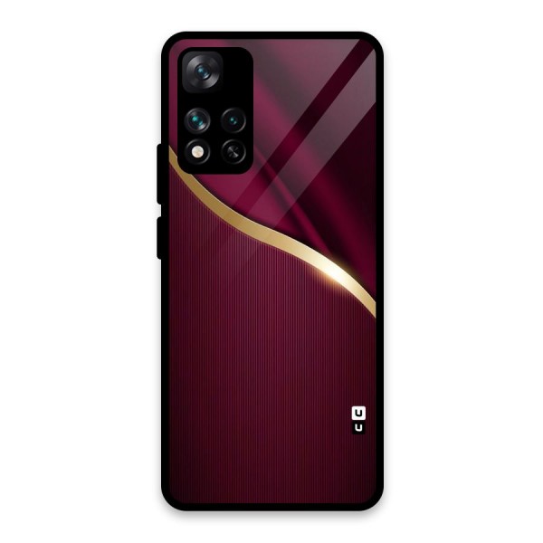 Smooth Maroon Glass Back Case for Xiaomi 11i 5G
